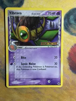 Vibrava 42/101 EX Dragon Frontiers Reverse Holo 2006 Stamped Pokemon TCG Card HP - Image 2
