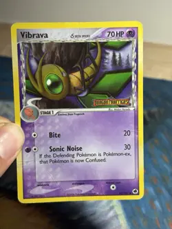 Vibrava 42/101 EX Dragon Frontiers Reverse Holo 2006 Stamped Pokemon TCG Card HP - Image 3