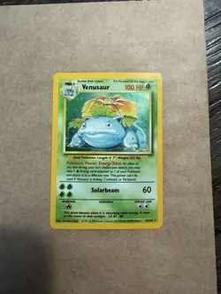 Pokemon TCG Venusaur Base Set Holo Unlimited Rare Card - Image 1