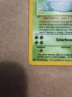 Pokemon TCG Venusaur Base Set Holo Unlimited Rare Card - Image 2