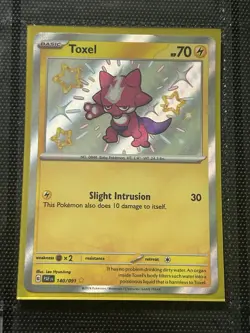 Toxel Paldean Fates Shiny Holo Rare Pokemon TCG Card 140/091 LP - Image 1