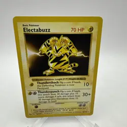 Shadowless Electabuzz 20/102 Rare Base Set Pokemon Trading Card LP/MP - Image 1
