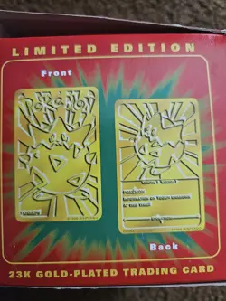 1999 Pokemon 23k Gold Plated Togepi Trading Card Sealed NIB - Image 2