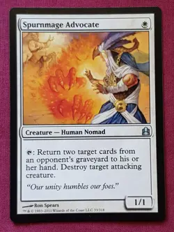 Magic The Gathering COMMANDER SPURNMAGE ADVOCATE white card MTG - Image 1