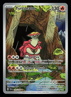 Turtonator 146/142 Holo Illustration Rare Stellar Crown Pokemon Card - Image 1