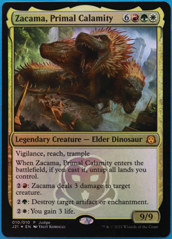 Zacama, Primal Calamity (Judge Promo) FOIL NM MTG MAGIC CARD (502047) ABUGames - Image 1