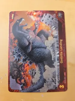Godzilla Card Game Promo EBP01-030++ PRSP Godzilla Landing NM Foil - Image 1