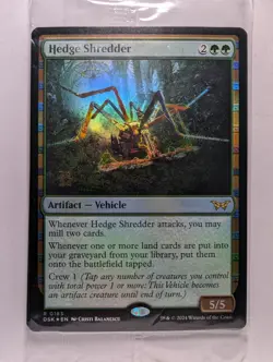 MTG Hedge Shredder DSK Duskmourn: House of Horror Promos 183s Foil Rare MINT - Image 1