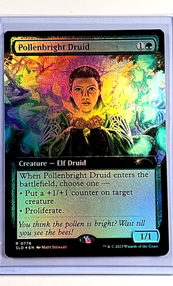 2023 MTG Magic the Gathering Secret Lair Borderless Foil #776 Pollenbright Druid - Image 1