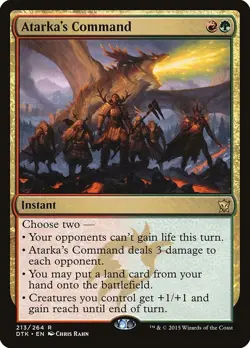 Atarka's Command Dragons of Tarkir Rare NM Magic: The Gathering 213 Normal - Image 1
