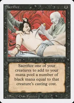 Sacrifice NM/M Revised Black Instant Mtg Magic English Regular - Image 1
