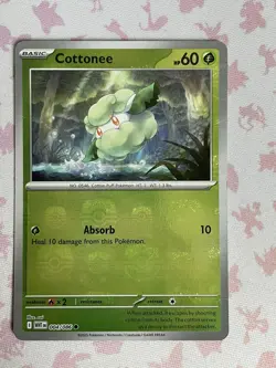 Cottonee 004/086 Masterball Reverse Holo - White Flare S&V Pokemon TCG NM - Image 1