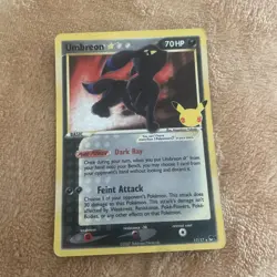Pokemon Celebrations Classic Collection Umbreon Gold Star NM - Image 1