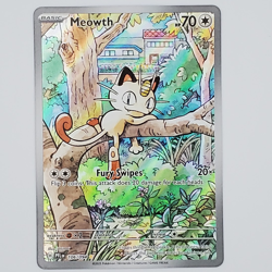 Meowth 106/094 Phantasmal Flames—Illustration Rare Foil Pokemon TCG LP - Image 1