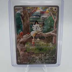 Meowth 106/094 Phantasmal Flames—Illustration Rare Foil Pokemon TCG LP - Image 3
