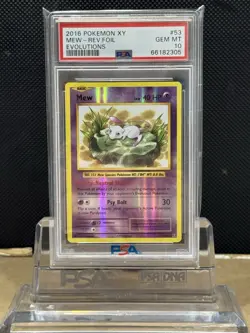 2016 Pokemon XY EVOLUTIONS MEW REV. FOIL 53/108 PSA 10 GEM MT - Image 3