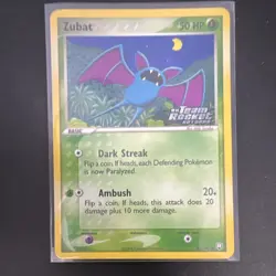 Pokemon TCG Zubat 82/109 Team Rocket Returns Stamped Reverse Holo Common - Image 1