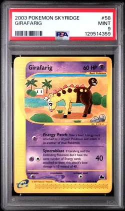 PSA 9 GIRFARIG 58 & GASTLY 57 SKYRIDGE POKEMON MINT - Image 2