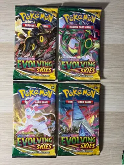 4 x Pokemon Evolving Skies Booster Packs - Art Set - Image 1