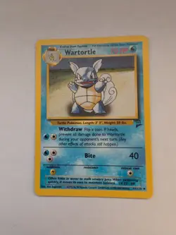 Wartortle 63/130 Uncommon Pokemon 1999 WOTC Base Set 2 Non Holo LP 🔥 - Image 1