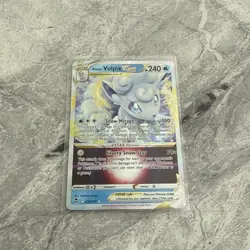 Pokemon TCG Alolan Vulpix VSTAR Silver Tempest 034/195 Holo Ultra Rare - Image 1