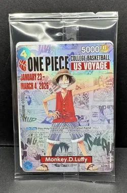 Monkey.D.Luffy (College Basketball US Voyage) P-055 One Piece Promotion SEALED - Image 1