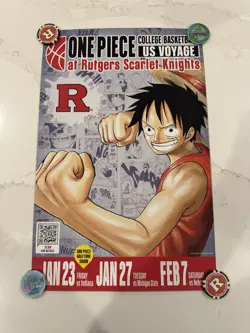 Monkey.D.Luffy (College Basketball US Voyage) P-055 One Piece Promotion SEALED - Image 4