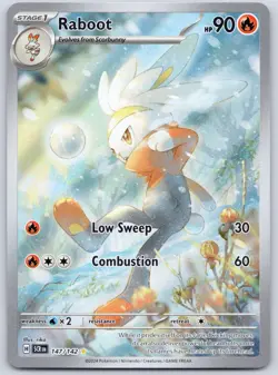 Raboot 147/142 (NM) - SV07: Stellar Crown - Illustration Rare Pokemon TCG - Image 1