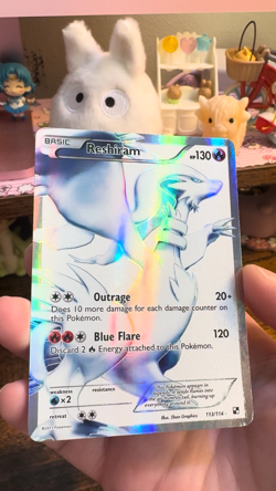Pokemon TCG 2011 Reshiram Full Art Holo Card 113/114 Black White Rare: LP - Image 2