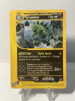 Pokemon TCG Tyranitar 66/165, Expedition Base Set E-Reader *Excellent Condition* - Image 1