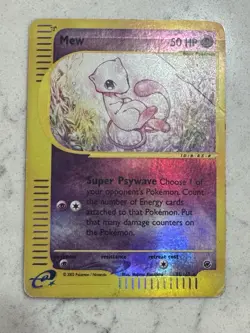 Pokemon TCG Mew Reverse Holo Expedition Base Set 55/165 Card MP - Image 1