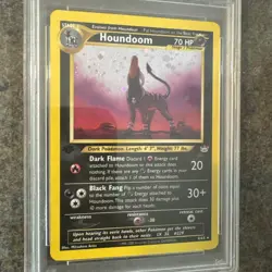 Pokemon Houndoom Neo Revelation 1st Edition Holo Rare #8 PSA 9 Mint - Image 2