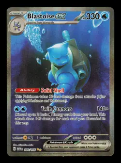 Pokemon Card Blastoise ex 200/165 151 Scarlet & Violet 151 SIR Alt Art EX 2023 - Image 1