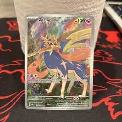 2025 Pokemon Phantasmal Flames PFL EN Zacian Full Art Illustration Rare #100/094 - Image 1