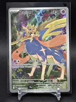 2025 Pokemon Phantasmal Flames PFL EN Zacian Full Art Illustration Rare #100/094 - Image 1