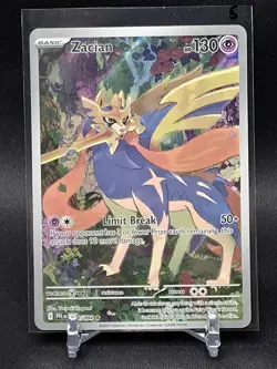 2025 Pokemon Phantasmal Flames PFL EN Zacian Full Art Illustration Rare #100/094 - Image 1