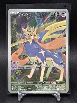 2025 Pokemon Phantasmal Flames PFL EN Zacian Full Art Illustration Rare #100/094 - Image 1