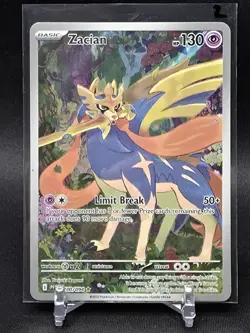 2025 Pokemon Phantasmal Flames PFL EN Zacian Full Art Illustration Rare #100/094 - Image 1