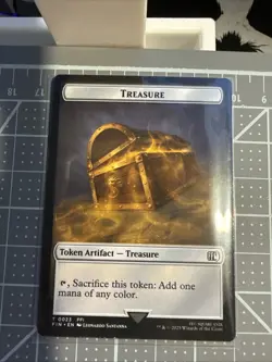 Magic The Gathering Hero (0006) Treasure (0023) Double-Sided Token FF - Image 2