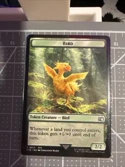 Magic The Gathering Bird (0017) Wizard (0015) Double-Sided Token Final Fantasy - Image 1