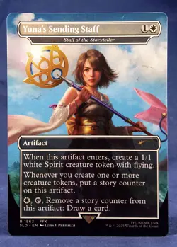 Yuna's Sending Staff -Staff of the Storyteller-Secret Lair Final Fantasy SLD-NM - Image 1