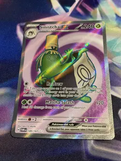 Pokemon TCG Sinistcha ex 189/167 Full Art Ultra Rare Twilight Masquerade NM/M - Image 1