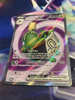 Pokemon TCG Sinistcha ex 189/167 Full Art Ultra Rare Twilight Masquerade NM/M - Image 2