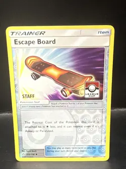 Pokemon Escape Board 122/156 Promo League STAFF Stamped - Image 2