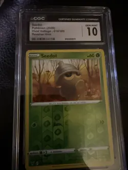 Seedot 010/185 Vivid Voltage Reverse Holo Rare Pokemon Card CGC Gem Mint 10 - Image 1