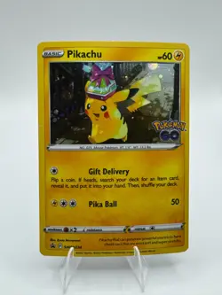 Pikachu SWSH234 Pokemon GO Stamped Black Star Promo Card - Image 1