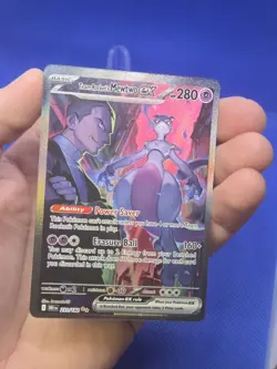 Pokemon Destined Rivals Team Rocket Mewtwo ex 231/182 Special Illustration Rare - Image 2