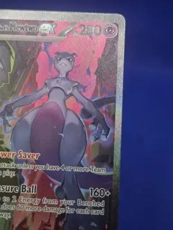 Pokemon Destined Rivals Team Rocket Mewtwo ex 231/182 Special Illustration Rare - Image 4