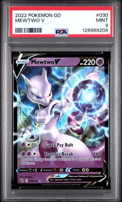 PSA 9 Mewtwo V Pokemon 2022 Pokemon Go #30 - Image 1