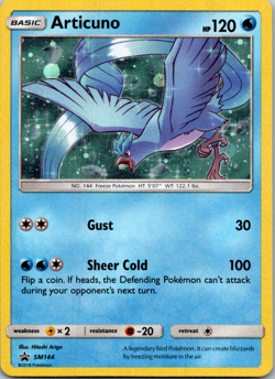 Pokemon TCG Articuno SM Black Star Promos SM144 Holo Promo Near Mint Sun Moon - Image 1